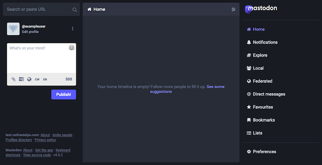 A Mastodon instance installed with YunoHost and logged into using SSO A Mastodon instance installed with YunoHost and logged into using SSO