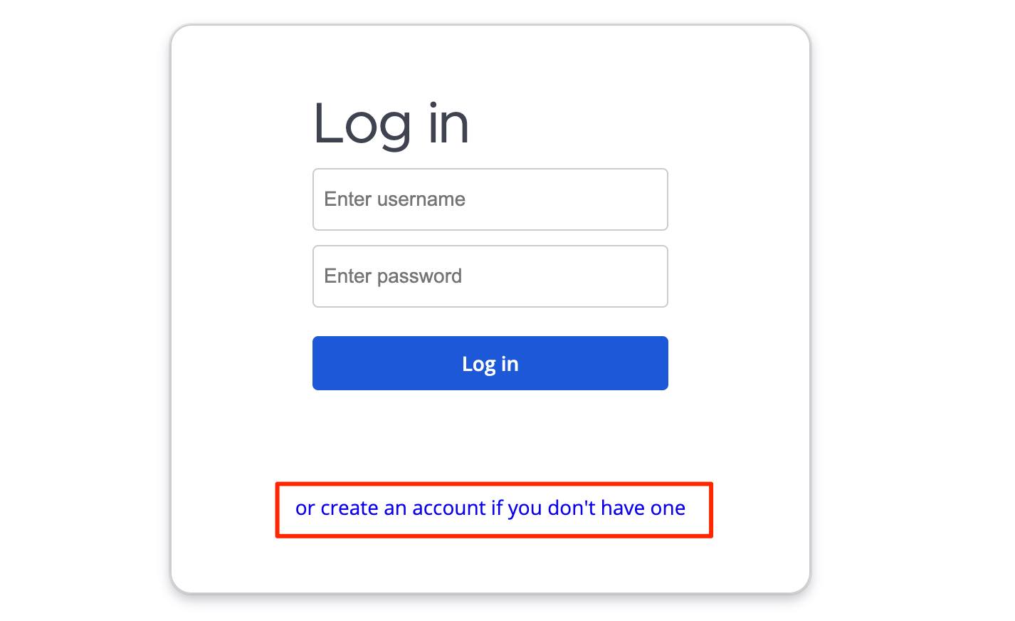 The Focalboard login page The Focalboard login page