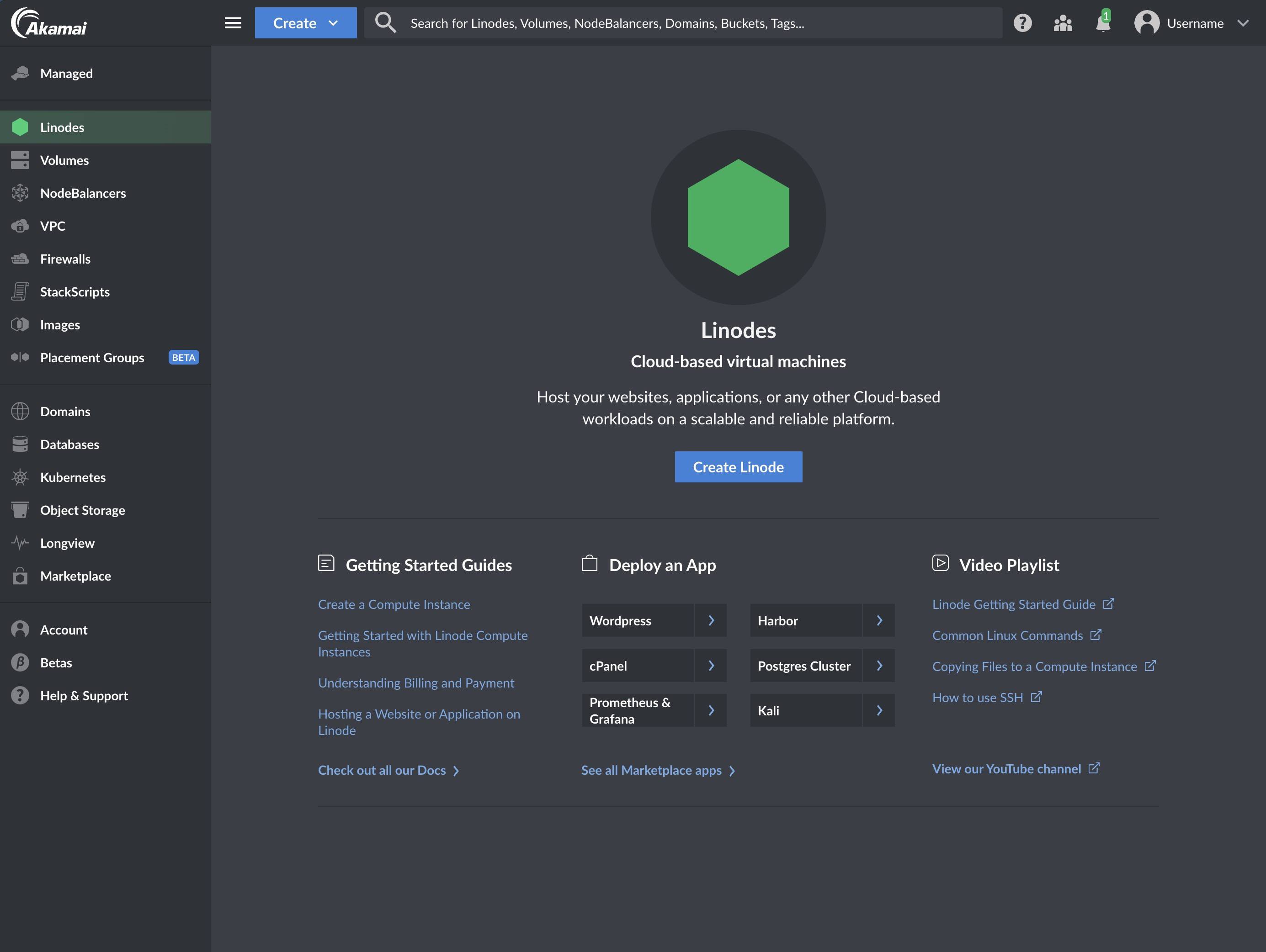 Screenshot of the previous dark theme in Cloud Manager Screenshot of the previous dark theme in Cloud Manager